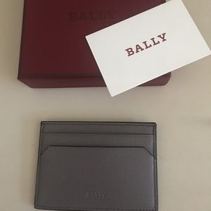 BALLY leather credit card case